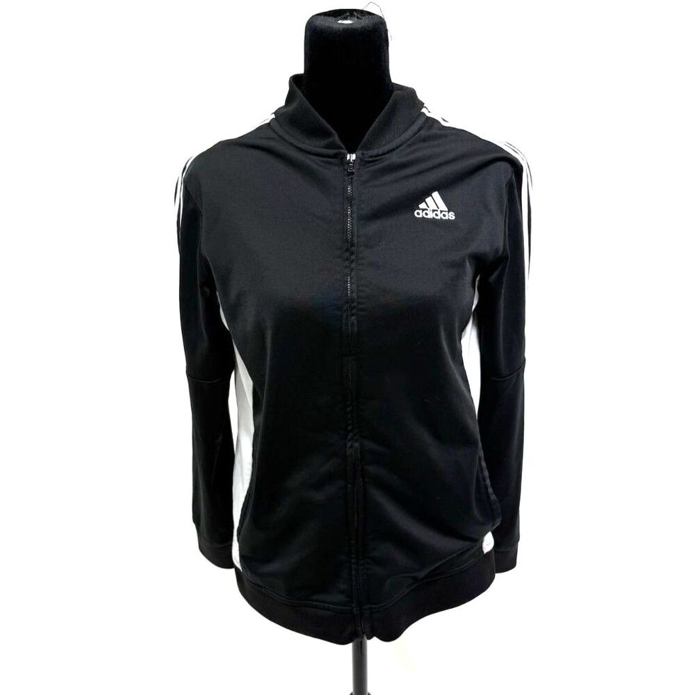 Adidas black & white track jacket